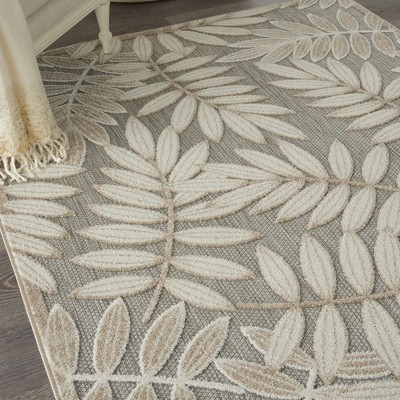 Reversible Natural Synthetic 10' x 14' Easy-Care Area Rug