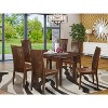 7 Piece Dining Set - Rectangle Table with Butterfly Leaf & 6 Chairs - Kitchen Dining Room Furniture - 2 of 4
