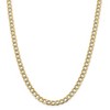 Black Bow Jewelry 6.75mm 14k Yellow Gold & Rhodium Hollow Pave Curb Chain Necklace - 2 of 4