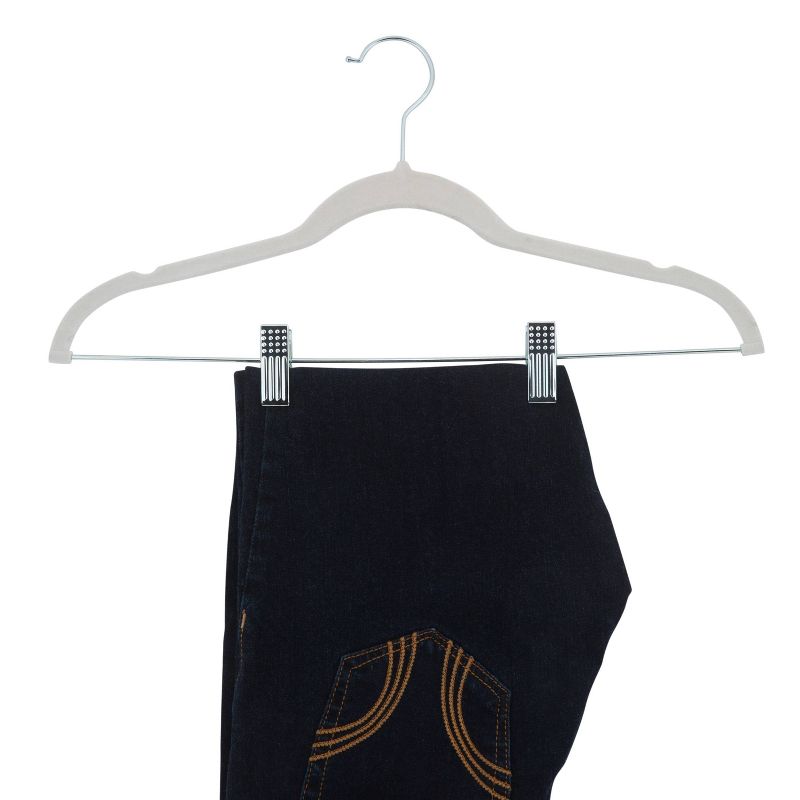 Laura Ashley 12pk Velvet Suit Hangers with Clips, 4 of 5