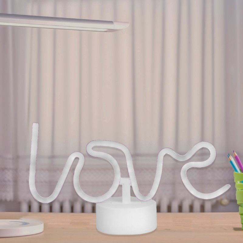 CIAO Tech Desktop Sleek Design Neon light up Desk Lamp Love Sign, 4 of 6