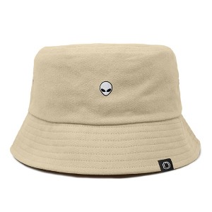 Dalix Lil Alien Embroidered Cotton Bucket Hat Cap Outdoor Space Summer Mens - 1 of 4