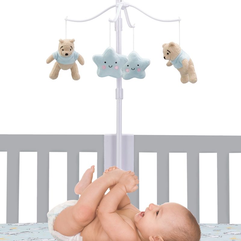 Bedtime Originals Starlight Pooh Musical Baby Crib Mobile - Blue, Animals, 2 of 8