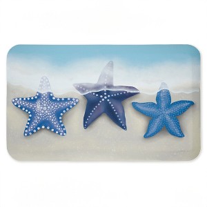 Stupell Industries By The Shore Starfish Printed Anti-Fatigue Floor Mat, design by Darlene Seale, 30"x18" - 1 of 4