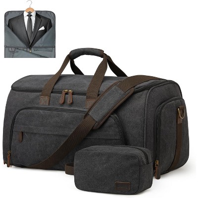 Convertible 2-in-1 Carry On Garment Duffle Bag, Hanging Suitcase with Toiletry Bag for Men Women