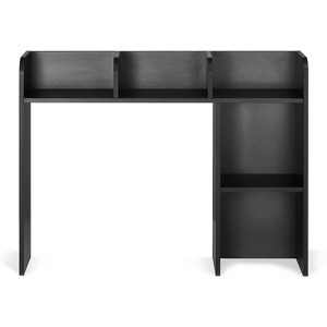 VEVOR Desktop Bookshelf, 2-Tier Desktop Storage Organizer, 37.2" x 9.5" x 28.9" Office Storage Rack Wood Display Shelf, Black - 1 of 4