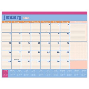 TF Publishing 22.5"x17.5" 2026 Sherbet Large Desk Pad Monthly Blotter Calendar - 1 of 4