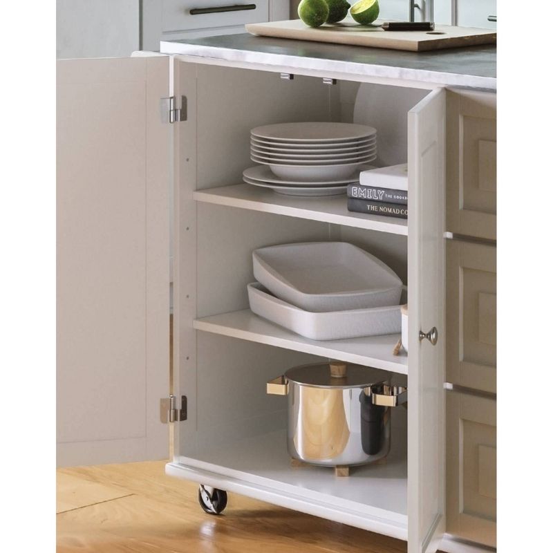 Large Dolly Madison Kitchen Cart with Stainless Steel Top - Homestyles, 5 of 23