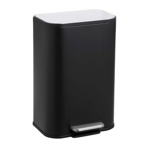Bathroom Trash Can, Stainless Steel Garbage Can with Lid & Inner Bucket, Recycling Bin for Home Batbroom Office Living Room - 1 of 4