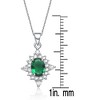 Guili Sterling Silver White Gold-Plated Pendant Necklace with Brilliant CZ in Blue, Green, or White—A Stunning, Timeless Piece for Any Occasion. - 2 of 4