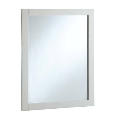 Shorewood 30-Inch White Wood Framed Rectangular Mirror