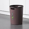 LunaLulinlk Brown kitchen trash can extra large trash can plastic round trash can - 2 of 4