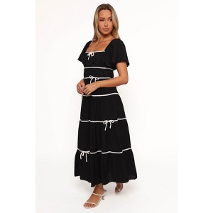 Harvey Maxi Bow Dress - Black/White XS - 1 of 4