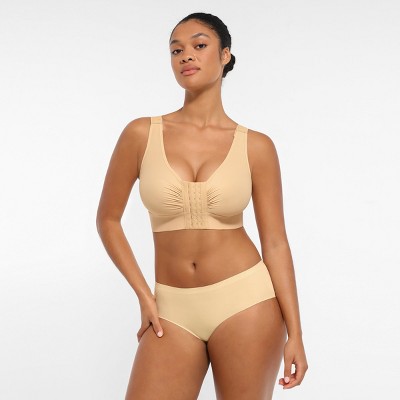 Feelingirl Women's Post Surgery Compression Bra Black S