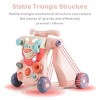 Infans 2-in-1 Baby Sit-to-Stand Walker Kids Activity Center Toddler Walking Toy Pink - 4 of 4