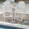 GardenJoy HDPE Tall Adirondack Bar Chair Set with 2-Layer Table & Umbrella Hole - 2 of 3