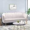NicBex 3 Seater Sofa Couch with Deep Seat & Armrest Modern Upholstered Velvet Sofa with Metal Legs for Living Room - 2 of 4
