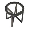 CAVINAS Coffee Tables for Living Room Modern Round Coffee Table Wood Side Table with Transparent Glass Tabletop for Terrace study, Office - 2 of 4