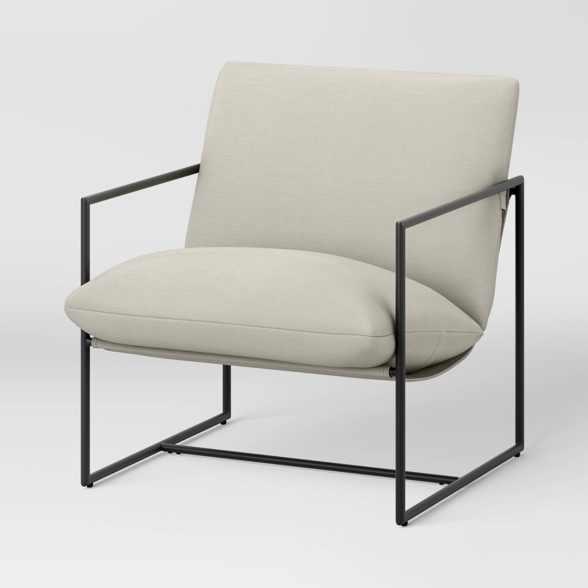 Metal Framed Sling Dorm Chair Off White - Room Essentials™