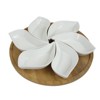 7pc Stoneware Beautiful Flower Party Serving Set White - Elama : Target