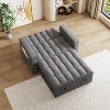 KWPZQEB 65" 3-in-1 Folding Convertible Sofa Bed, Pullout Sofa, Modern Double Sofa with Hidden Storage & Side Pocket, Loveseat for Living Room - 4 of 4