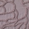 LunaLulinlk Rose Pink Botanical Branch Chenille Cotton Shower Curtain - 3 of 4
