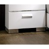 Vynxaria Contemporary Nightstand: White High Gloss Lacquer with USB Charger & Chrome Accents for Modern Bedrooms - 3 of 4