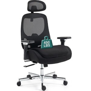 Bosmiller Ergonomic Mesh Office Chair, Comfy Desk Chair, Big and Tall Executive Office Chair with 4D Arms, 2D Lumbar Support, Adjustable Headrest - 1 of 4