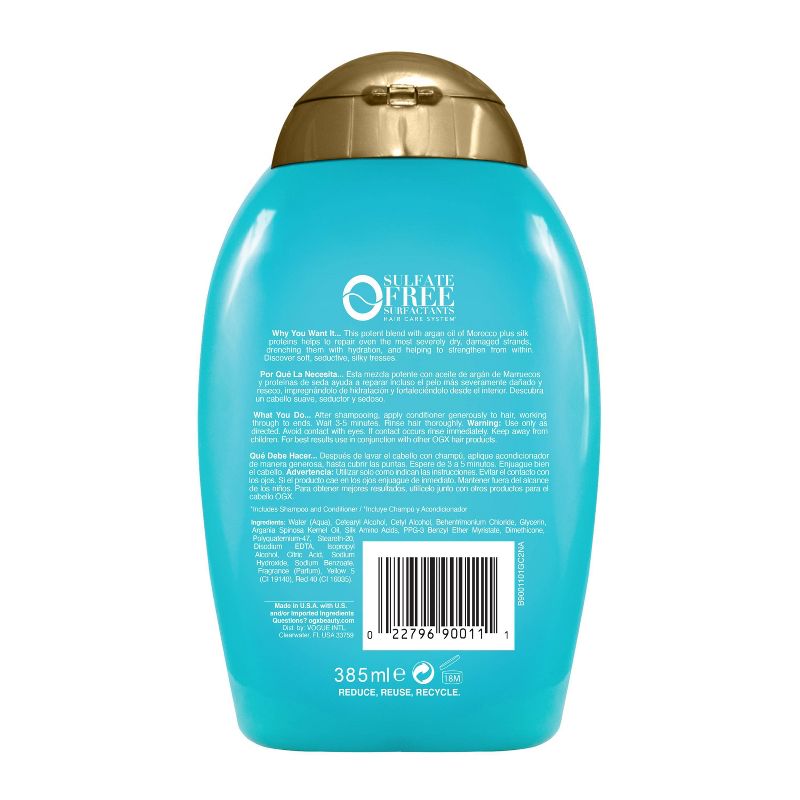 OGX Hydrate & Repair + Argan Oil of Morocco Extra Strength Conditioner - 13 fl oz, 3 of 6