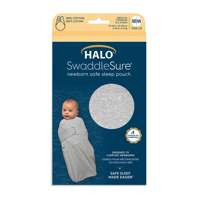 HALO Innovations 100% Cotton Swaddlesure Swaddle Wrap - NB, 3 of 6