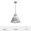 Hunter 14" Bridgemoor Ceiling Light Brushed Nickel Finish - Modern Industrial 2-Bulb Pendant for Farmhouse Style Spaces - 3 of 4