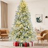 NicBex Prelit Snow Flocked Artificial Christmas Tree Hinged Full Trees Set of 3 with Branch Tips and Lights for Indoor Decor - 3 of 4
