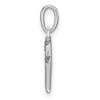 Black Bow Jewelry The Chloe Mini Diamond Accent Initial M Pendant in 14k White Gold - 2 of 4