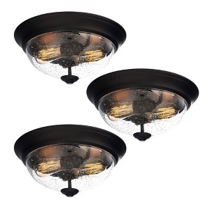 Prominence Home 3 Pack 13” Flush Mount Indoor Ceiling Light, Madalyn, Bronze - 1 of 4
