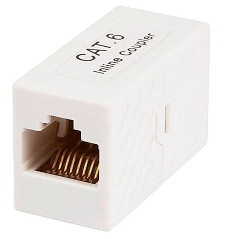 Monoprice 8p8c Rj45 Cat6 Inline Coupler - White, For Linking Two Cat6  Ethernet Cable : Target