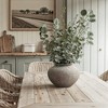 LuxenHome Rustic Ceramic Vase, Terracotta Pot with Earthy Gray-Brown Finish, Handcrafted - 2 of 4