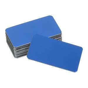 Unique Bargains Anodized Aluminium DIY Engraved Blank Nameplate Office Signages 12 Pcs - 1 of 4