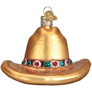 Old World Christmas Glass Blown Ornament, Cowboy Hat - 1 of 4