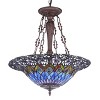 Chloe Lighting Camila Tiffany-Style 3 Light Inverted Ceiling Pendant 21`` Shade - 2 of 3