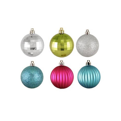 Northlight 100ct Shatterproof Jewel Tone 3-finish Christmas Ball ...