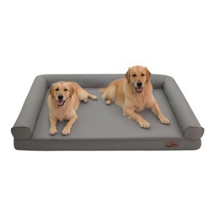 Artloge Luxury Dog Sofa Microfiber Leather Pet Bed Indoor Orthopedic Dog Couch Jumbo Indoor Furniture with 3-sided Supportive Pillow & Foam Base - 1 of 4