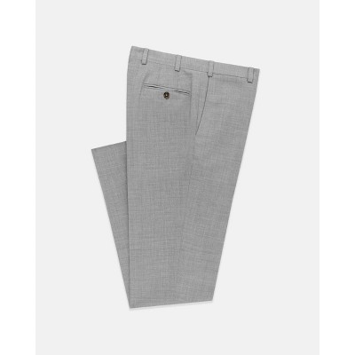 Lomsoe grey crash linen trousers classic fit 1