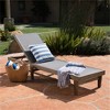 SKRAN Outdoor Lounge Chair, Acacia Wood Lounge Chair, Teak Veneer Mesh Chair, Suitable for Pool, Deck, Patio - 2 of 4