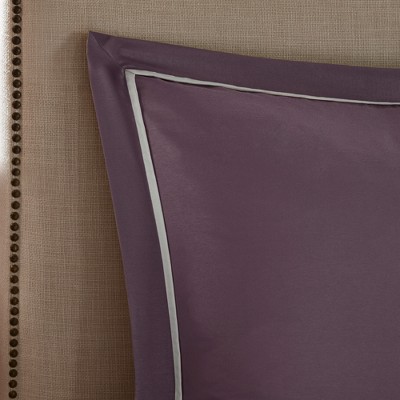 Joella 24-Piece Plum Microfiber Queen Bedding Set