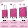 FURNIinspire Bag And Luggage Sets Travel Luggage Set Suitcase Set, 3 Piece Hard Shell Suitcases, Lightweight Suitcase, Pink, 11.4"*20.1"*29.1" - 3 of 4