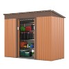 Isabel 4.2 x 9.1 Ft Metal Storage Box, Patio Tool Shed with Lockable Doors Vents, Outdoor Furniture - Maison Boucle - 2 of 4