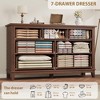 Acekool 7 Drawer Dresser, 54" Wide Chest with Storage, Wooden Closet Organizer for Bedroom, Living Room, Entryway - 4 of 4