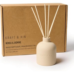 Craft & Kin Reed Diffuser Set Neroli & Jasmine 6.7oz - 1 of 4