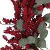 29 Inch Artificial Berries Eucalyptus Wreath Decoration, Realistic Faux Eucalyptus Leaves Wreaths - 2 of 4