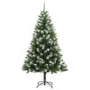 vidaXL Artificial Hinged Christmas Tree with Flocked Snow Design, Lifelike Appearance, Easy Setup, Reusable - 2 of 4
